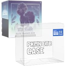 10 Pack Clear PKMN ETB Protector Case, PKMN Elite Trainer Box Protector, PET Plastic Display Box Protector for Collectors Gifts Elite Trainer Boxes - 0.5mm Thick (Pack of 10)