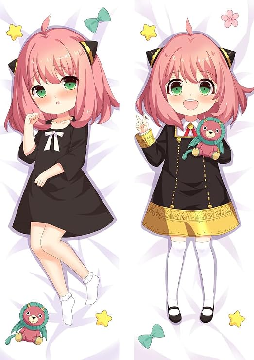 Anya Forger Body Pillow Waifu Body Pillow Case Japanese Anime Body Pillow Girl Hugging Pillows Dakimakura(160,Peach Skin)