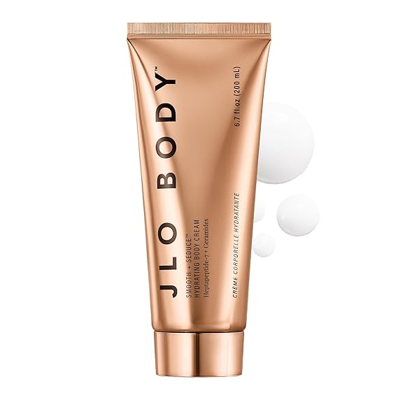 JLO BEAUTY Smooth + Seduce Firming Body Cream, Peptides & Caffeine, 6.7 Oz