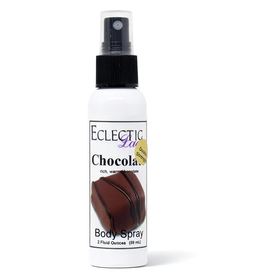 Eclectic Lady Chocolate Body Spray, Double Strength, 2 ounces, Body Mist