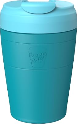 KeepCup Commuter Travel Mug - Insulated Stainless Steel Reusable Coffee Cup with Spillproof Flip Lid - 12oz340ml - Eden Cloud