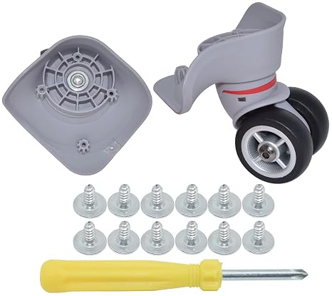 Luggage Wheel Replacement Compatible with Samsonite COOLIFE and Other Travel Suitcase Parts Carry-On Spinner Caster Repair with Screws and Tool 1Pair