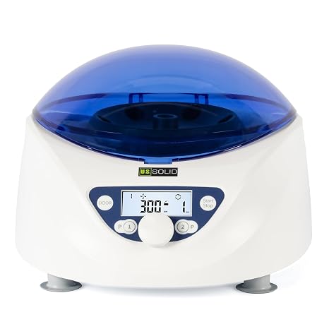 U.S. Solid Benchtop Centrifuge - 6 x 1.5-5mL/7mL/10mL/15mL, 300-5000 RPM, 2600xg RCF Desktop PRP Lab Centrifuge Machine