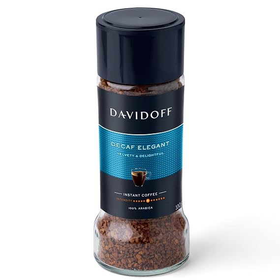 DAVIDOFF Decaf Elegant Instant Coffee - 6/12 Intensity - 1 x 3.17 oz