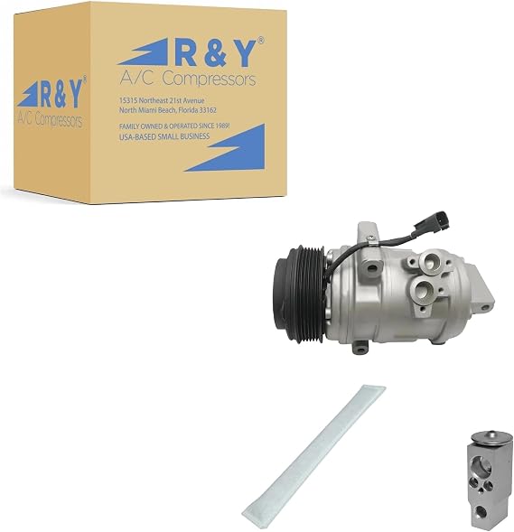 RYC Automotive Air Conditioning Compressor and Clutch Kit KT DF55-01 | Fits Lincoln MKX 3.5L, 3.7L 2007-2015; Fits Ford Edge 3.5L 2007-2014