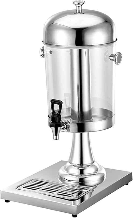 Stainless Steel Beverage Dispenser with Tap, 8 Litre Commercial Juice Dispenser for Cold and Warm Drinks - Ideal for Cafes, Canteens, Buffets & More