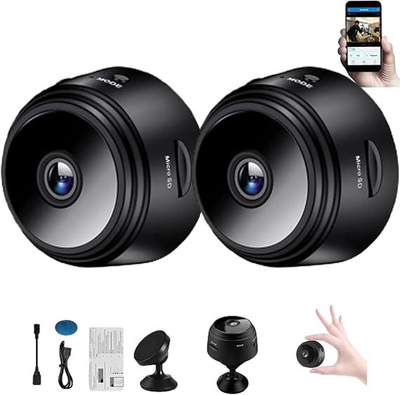Magnetic Mini Security Camera, Mini 1080p HD Wireless Magnetic Security Camera, App for Home Outdoor