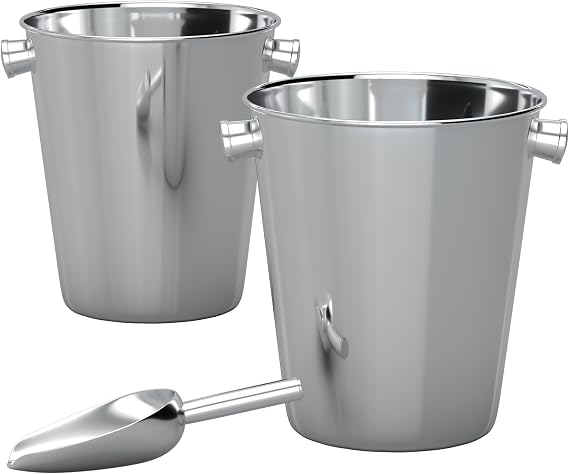 Champagne Bucket with Scoop Ice Bucket for Parties 2 Packs