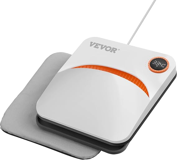 VEVOR 2 in 1 Mini Heat Press Machine Heat Press 22.8 x 22.8 cm 670 W Heat Transfer T-Shirts Coasters Cushions DIY Small Heat Press Heat Press Plotter Printing Presses Shirt Press Printing