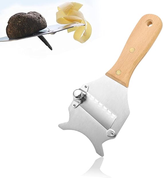 PARFCO Truffle Grater Stainless Steel Truffle Slicer Adjustable Thickness Cheese Cutter House Cheese Grater for Cutting Truffles Chocolate Cheese