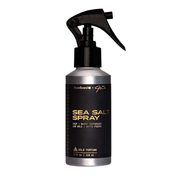 Beardbrand Sea Salt Spray for Men Texturizing Hair Mist with Bold Fortune Scent | Adds Volume & Natural Matte Finish | Beach Waves, Lightweight Hold 3.4 oz