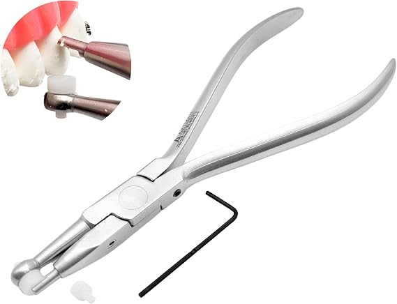 ARTMAN INSTRUMENTS Orthodontic Adhesive Band Removing Pliers Adjustable Cement Scraper Tool with Teflon Pad for Braces, Molar Bands, and Tooth Gem Removal Dental Debonding Instrument