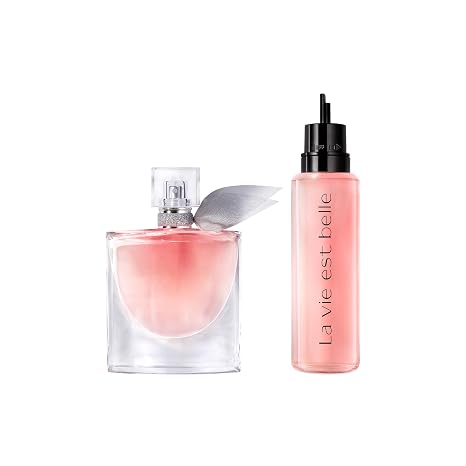 Lancome La Vie Est Belle Eau de Parfum Refillable Duo - Floral & Sweet Women's Perfume Set Including 1.7 Fl Oz & Refill 3.4 Fl Oz
