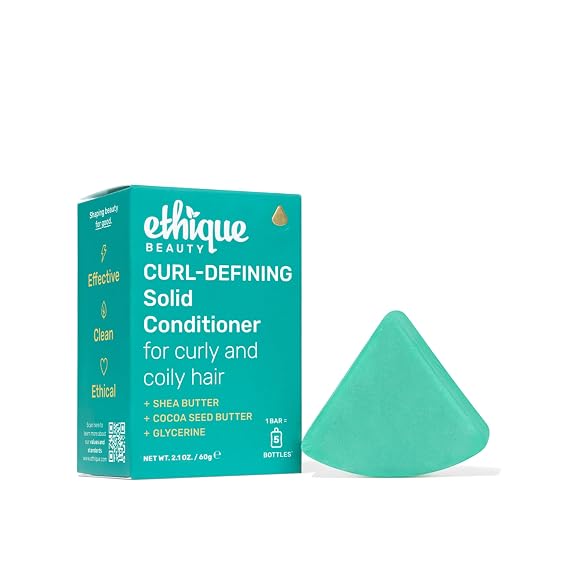 Ethique Curl-Defining Solid Conditioner Bar with Shea Butter, 2.12 oz