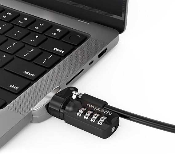 Compulocks Ledge Adapter for MacBook Pro 14-inch (M1/M2/M3/M4/M5) with Combination Cable Lock