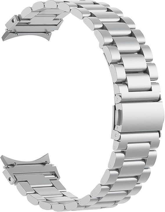 Microsonic Samsung Galaxy Watch 4 44mm Solid Steel Kordon (Samsung Galaxy Watch 4 44mm ile Uyumlu Kordon, Akıllı Saat Kayışı)