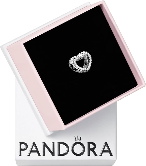 PANDORA Beaded Open Heart Charm