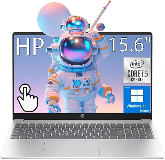 HP 15.6" HD Touchscreen Laptop Intel Core i5-1235U, 10-Core, up to 4.40 GHz, Intel Iris Xe Graphics, HDMI 1.4b, Windows 11 Home in S Mode, with 5ave Accessories