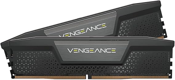 CORSAIR VENGEANCE DDR5 Memory 16GB 2x8GB up to 5200MHz Supports Intel XMP, CL40 Desktop PC Black CMK16GX5M2B5200C40