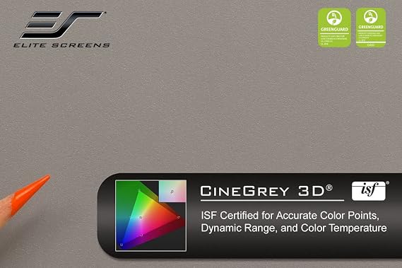 Elite Screens CineGrey3D, Angular Reflective and Ambient Light Rejecting Front Projection Screen Material Sample (CINEGREY3D-SM)