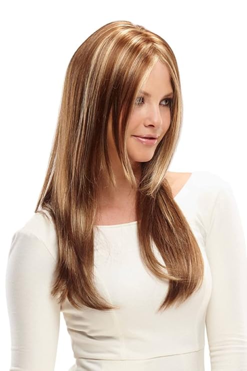 Zara Large Cap Color 24BT18 Eclair - Jon Renau Wigs 17" Long Layered Smart Lace Front Monofilament Synthetic Soft Feathered Ends Women's Open Weft Bundle MaxWigs Hairloss Booklet