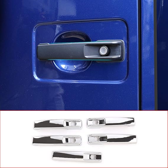 ABS Car Exterior Door Grab Handle Cover Trim for Mercedes Benz G Class W463 G500 G550 G63 2019 2020 Auto Accessories (Shiny Silver)