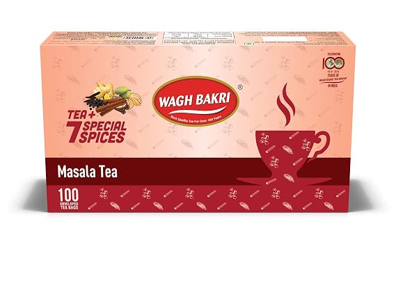 Wagh Bakri Masala Chai Tea Bags with Envelop, 200g