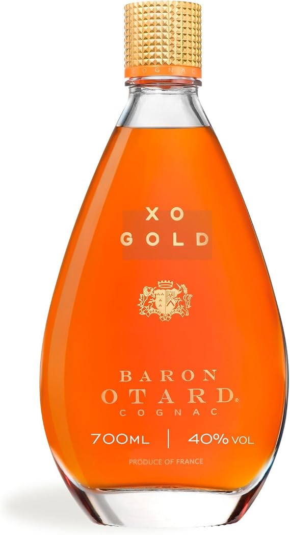 Baron Otard XO Gold Cognac 40 Vol.-% 70 cl / 700 ml doppelt destillierter Premium-Cognac gereift in Eichenfässern mit Aromen von schwarzem Trüffel Sandelholz und Pflaume
