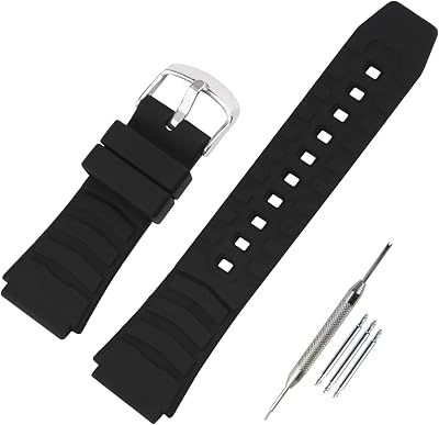 Mens Rubber Strap Replacement for Casio PRG-80 PRW-1000 PRW-1100 PAG-80 Ladies outdoor work waterproof silicone watch band wrist strap buckleBlack