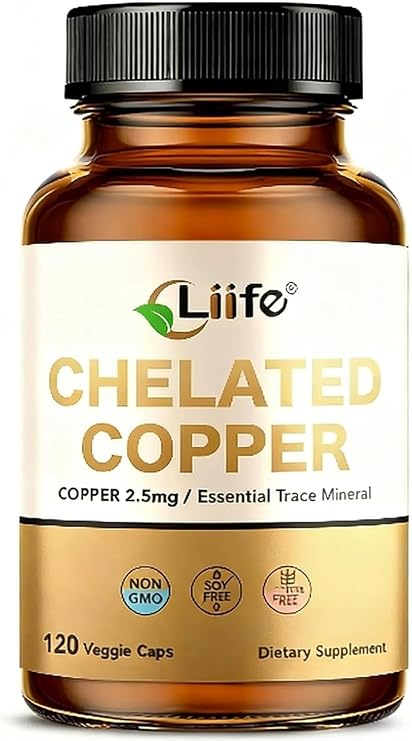LIIFE Albion Chelated Copper 2.5mg, Copper Supplements