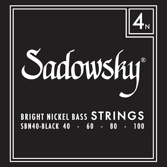 Black Label Base String Nickel String 4 String 040-100 SBN40 Black