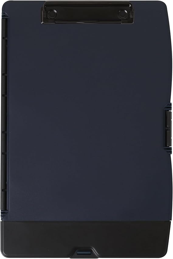 Dexas Folio Clipcase Professional Storage Clipboard with Pen Storage Compartment, 9.75 x 14.75, A4, Indigo. Ideal for Teachers, Nurses, Coaches, Students, Trades, Homeschooling