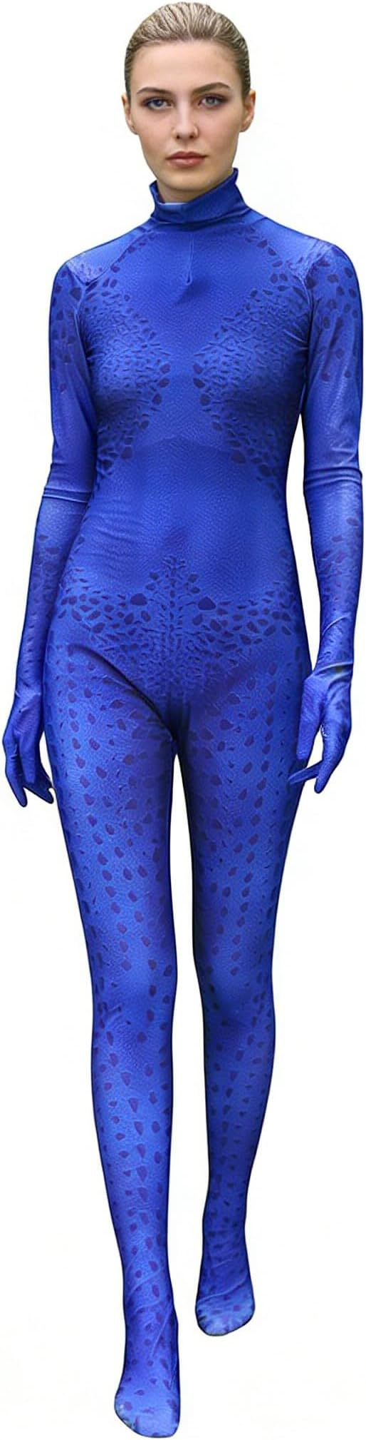 Superhero Cosplay Costume for Womens Halloween Full Set Bodysuits Zentai 3D Style Jumpsuit