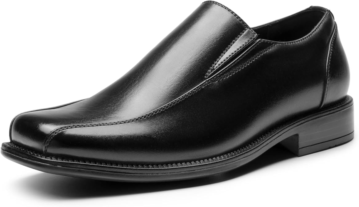 Bruno Marc Men's Slip on Dress Loafers Shoes | Formal Business Classic Square Toe Office Meeting Wedding Church Daily
