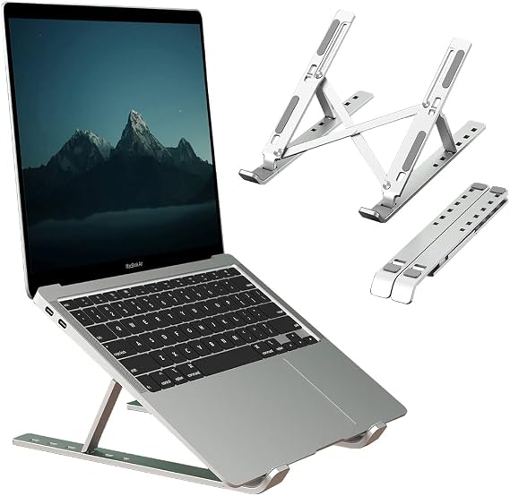 SOLTECH Dizüstü Bilgisayar Standı, MacBook Dizüstü Bilgisayar Tutacağı, Ayarlanabilir Ergonomik Katlanabilir Taşınabilir Alüminyum Stand, MacBook iPad Tablet, Dizüstü Tablet e-Kitap Yükselticisi,