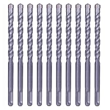SDS Plus Hammer Drill Bit 10Pcs 1/2 in. x 6 in. Masonry Concrete Rock Drill Bit