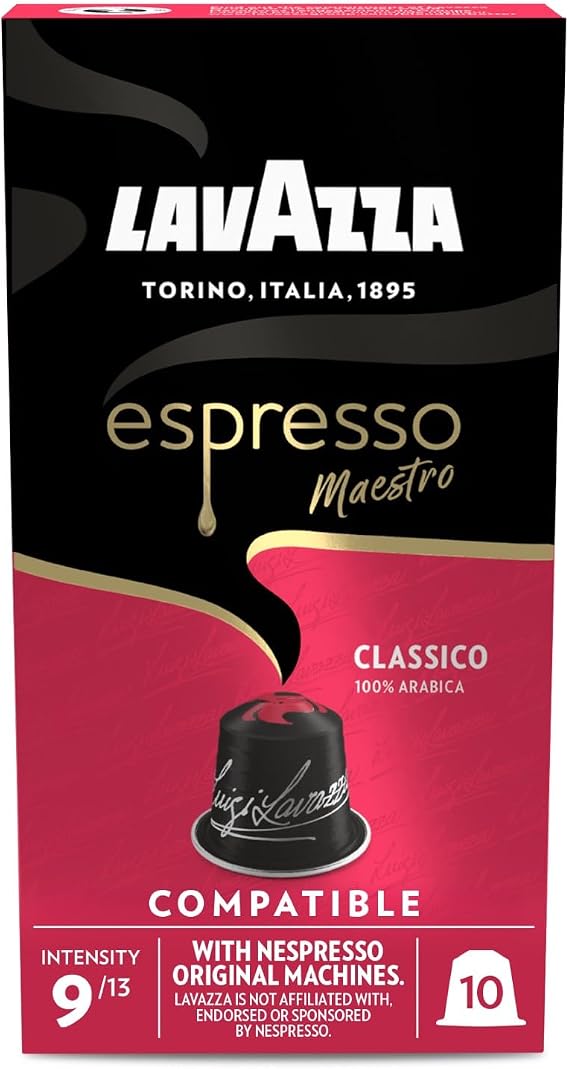 Lavazza, Espresso Maestro Classico, 30 Coffee Pods Nespresso Compatible