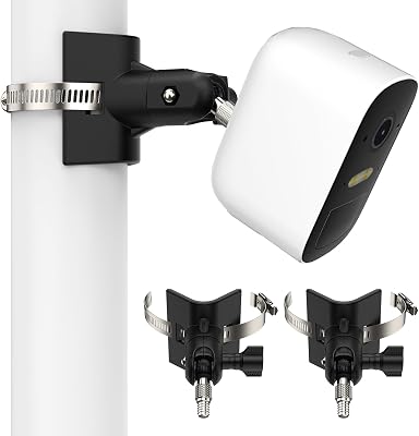 Outdoor Camera Mount for Arlo Pro 5SPro 4Pro 3Ultra 2Essential XL, for eufyCam 2C2C Pro and More 14 Threaded Camera No Drill Pole Mount Black, 2 Pack