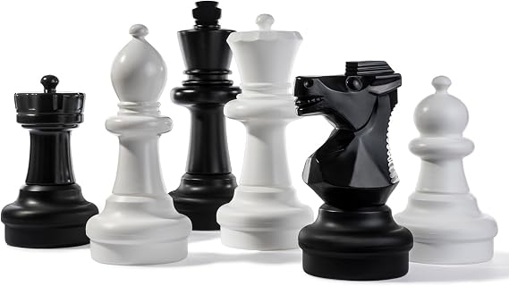 Kettler Giant Chess Pieces Complete Set with 25 Inches Tall King - White and Black