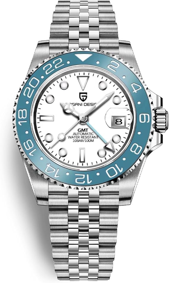 Men Watch Pagani Design GMT Watches for Men Automatic 40MM Date 100M Waterproof Stainless Steel Sapphire Glass Mechanical Wristwatches PD-1662