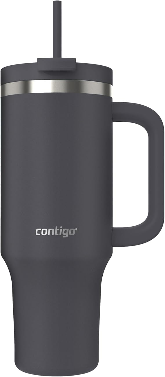 Contigo Streeterville 40oz Tumbler, Stainless Steel Vacuum Insulated, Leak-Proof, Cold for 29 Hours, Darkstone
