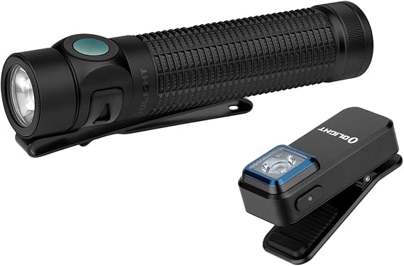 OLIGHT Oclip Light Black & OLIGHT Baton 4 Pro LED Flashlight Black