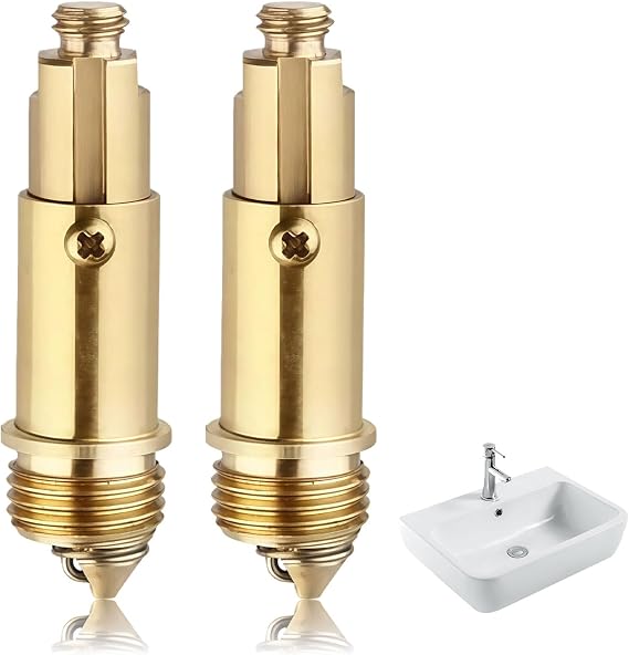 2 Pcs Pop Up Click Clack Slotted Plug Bolt Assembly Basin, Sink Plug Replacement Screw, Pop Up Plug for Most Sink Bath Tub Basin Drain Stopper