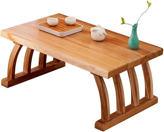 Low Coffee Table Living Room Farmhouse Floor Table Computer Desk for Tatami Height, Table Coffee Tatami Small Coffee Japanese Tea Zen Simple Household Solid Wood Window Mini Window(60x40x30cm)