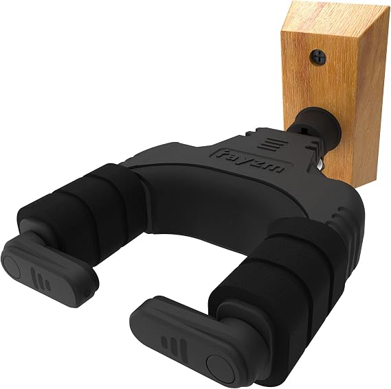 Rayzm -Guitar Hanger Gravity Guitar Holder with Auto Lock for Flat Wall Mount Sturdy Instrument Hanger Hook Holder for Classical/Acoustic/Electric Guitars