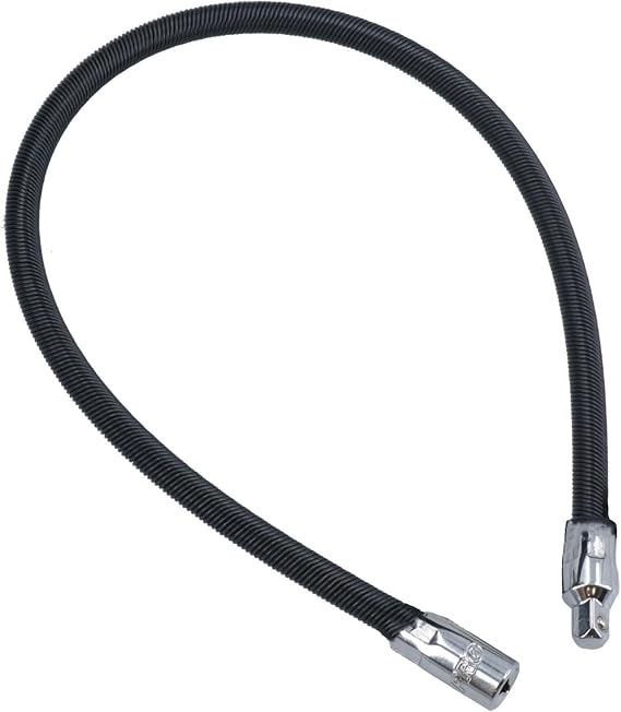 Extra Long 1/4" Dr Flexible Flexi Socket Hex Bit Holder Extension 450mm Bergen