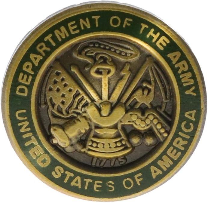 HMC Dept. Of The USA Ins. Hat or Lapel Pin HON14499k, Gold Green, 1/2 x 1/2 inches
