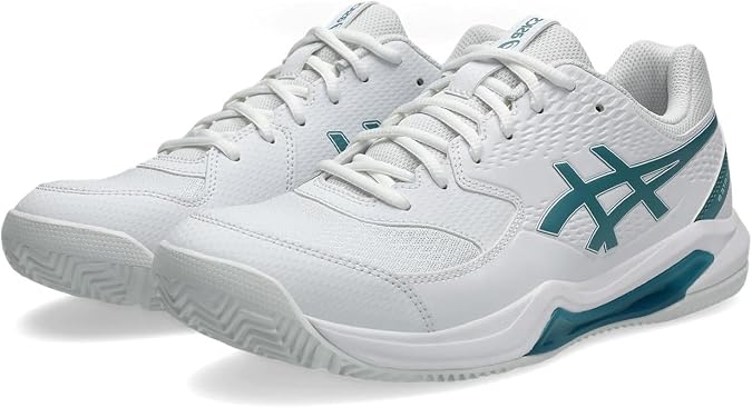 ASICS Mens Gel-Dedicate 8 Padel Sneaker, White Misty Pine, 6.5 UK