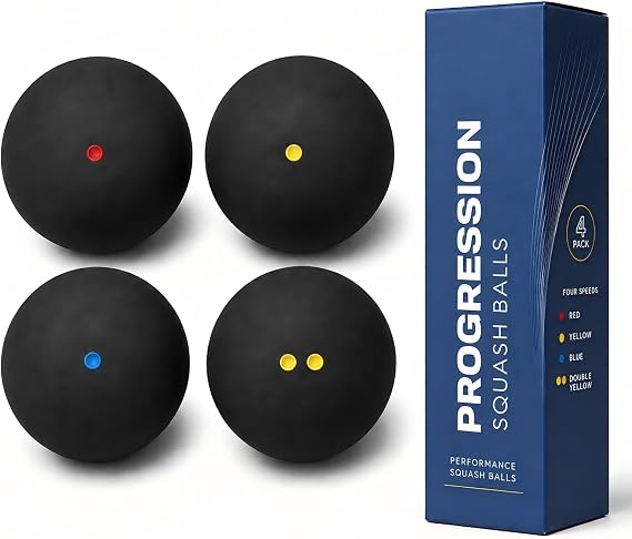 Gadpiparty 4 Pieces Squash Balls 4 Speeds Per Pack