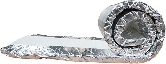 Ceramic Fiber Insulation Board, 2300F Aluminum Foil Ceramic Thermal Insulation Board for Wood Stoves Fireplaces Furnaces Forges Kiln Pizza Oven,10mm 7x0.61m